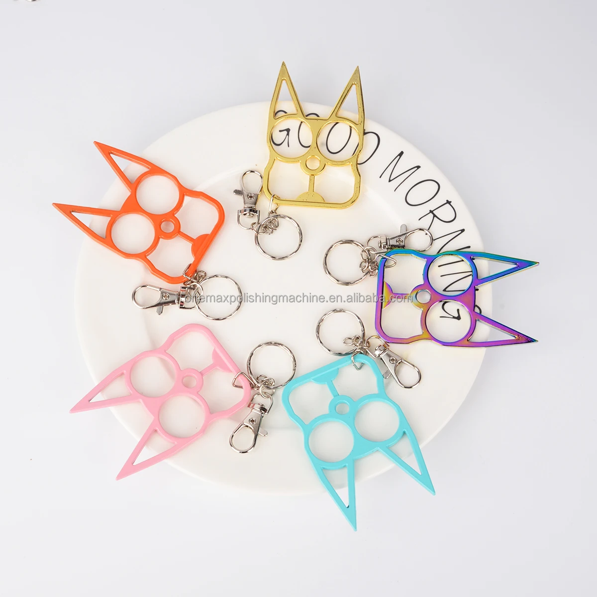 Personalized Factory Made  Cute Cat Ear With Lobster Clasp  Multi-function Safety Keychains for Women