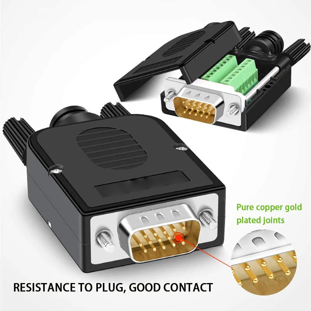 Oiyagai 2 Pezzi Connettore DB15 3 9 D-SUB VGA Maschio Con Scheda Terminale Breakout E Vite Per Saldatura - Foto 9
