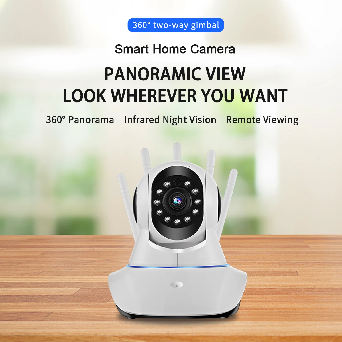 1080P HD Night Vision Camera, Indoor Outdoor Waterproof Wifi Home Security Mobile Phone Remote Monitoring Camera