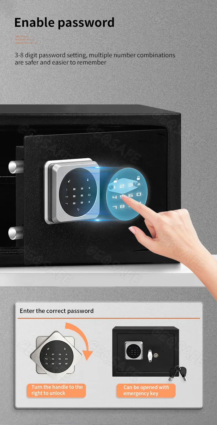 CEQSAFE Security Digital Mini Safe Password Electronic Home Safe Box Smart Safe Box supplier