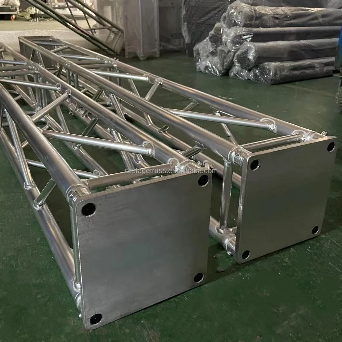product 300x300x10mm aluminum alloy base plate for f34 290290 truss stage lighting truss display stand spigot truss base for sale-8