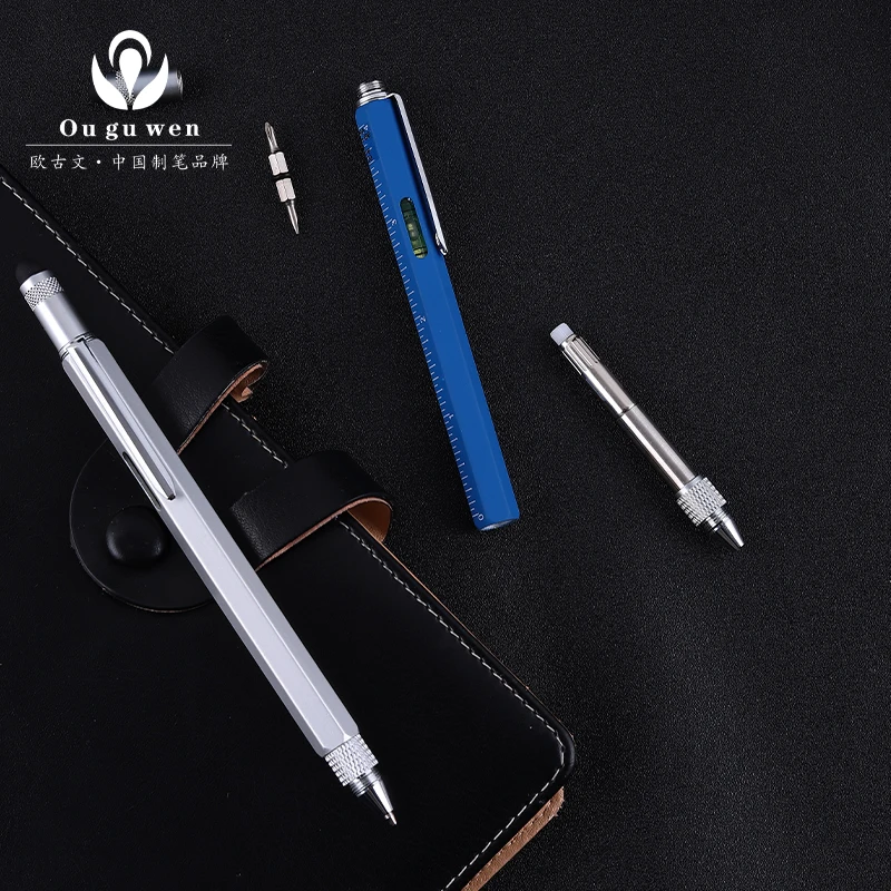 6 in 1 multi tool multi-function stylus multi function pen with screwdriver and ruler Ballpointpen