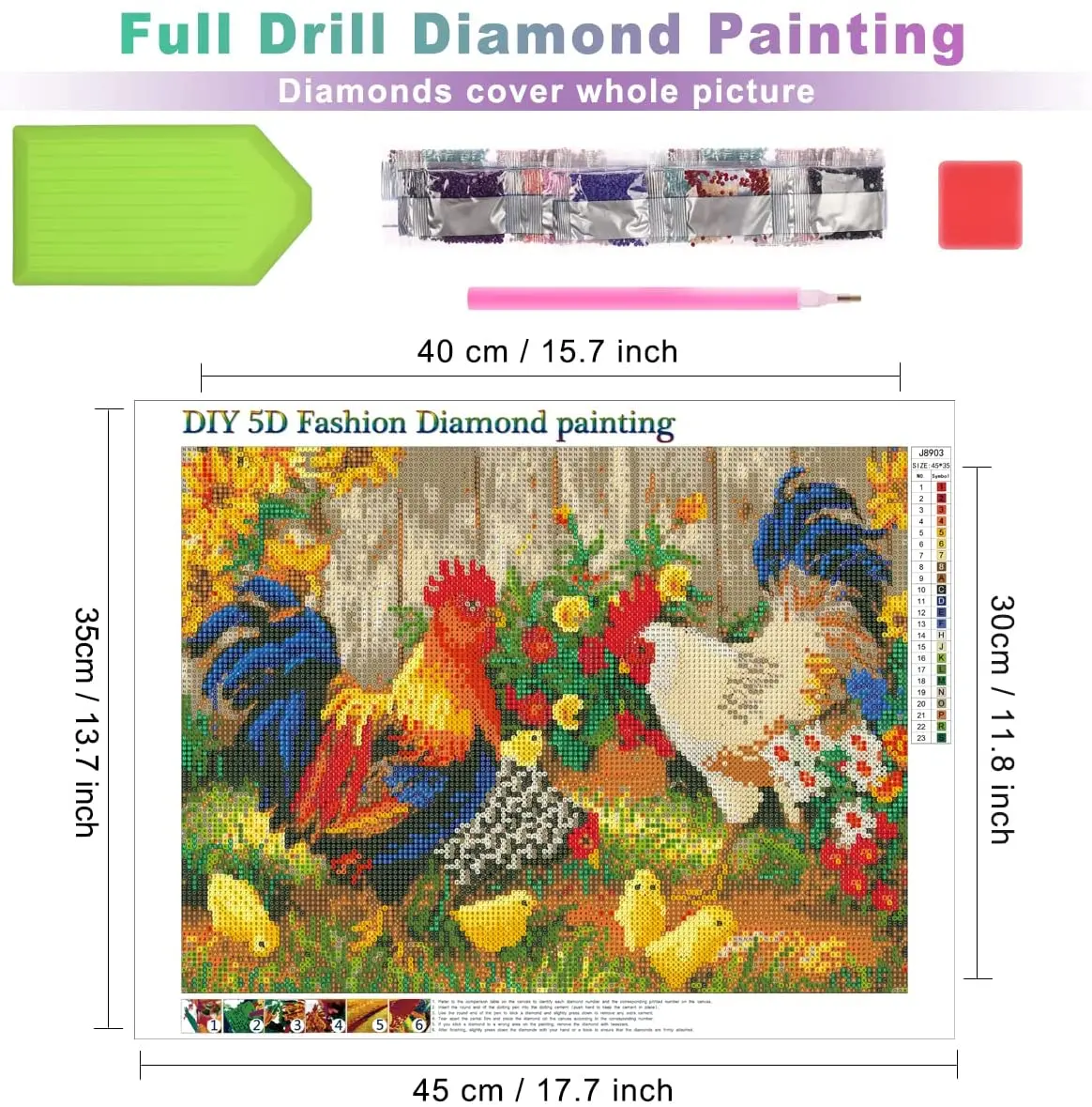 Diy 5d Diamond Painting Kits For Adults, Round Full Drill Diamond