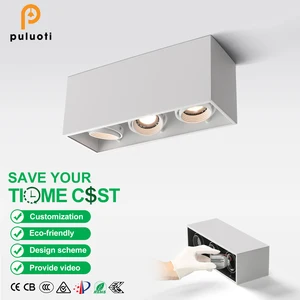 Modern Design MR16 Indoor Lighting Aluminum Surface-Mounted Spotlight 3000K Color Replaceable GU10 LED Lamp Head for Living Room