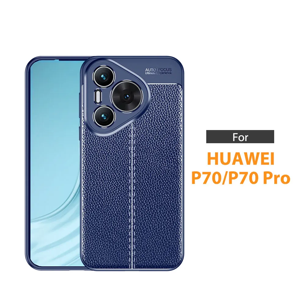 Étui en cuir pour Huawei P70 Pro Coques de téléphone personnalisées Luxe Précision trou protection écran caméra WLS92 wlons  