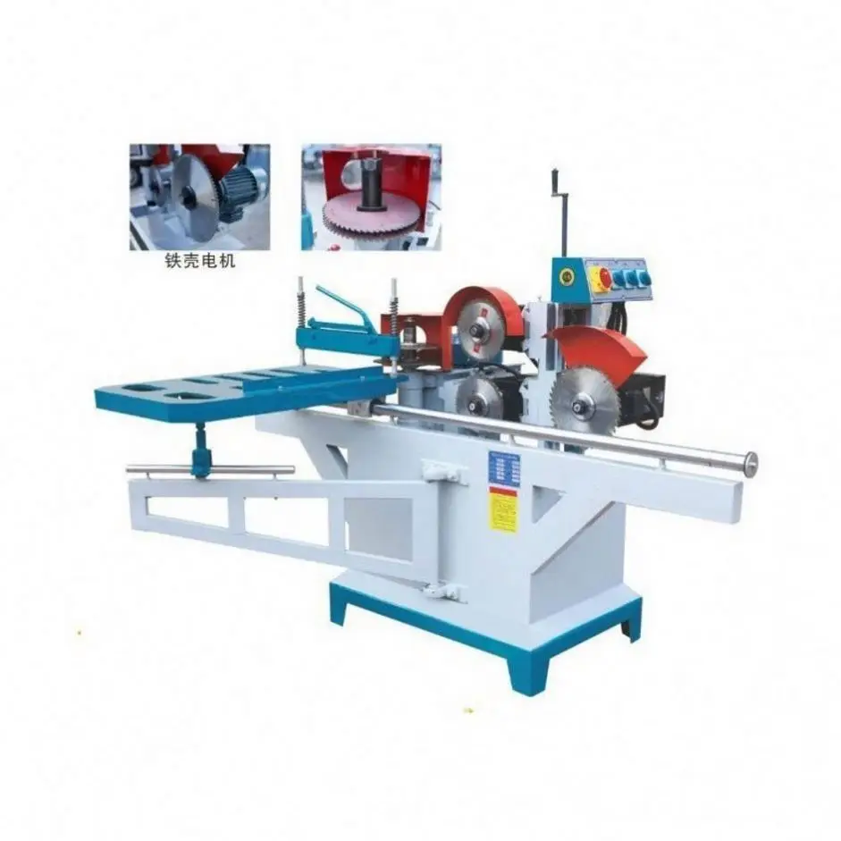 TEBAK Pneumatic Five-Disc Tenon Machine - Woodworking Mortise and Tenon Machine with Circular Guide & Double Track
