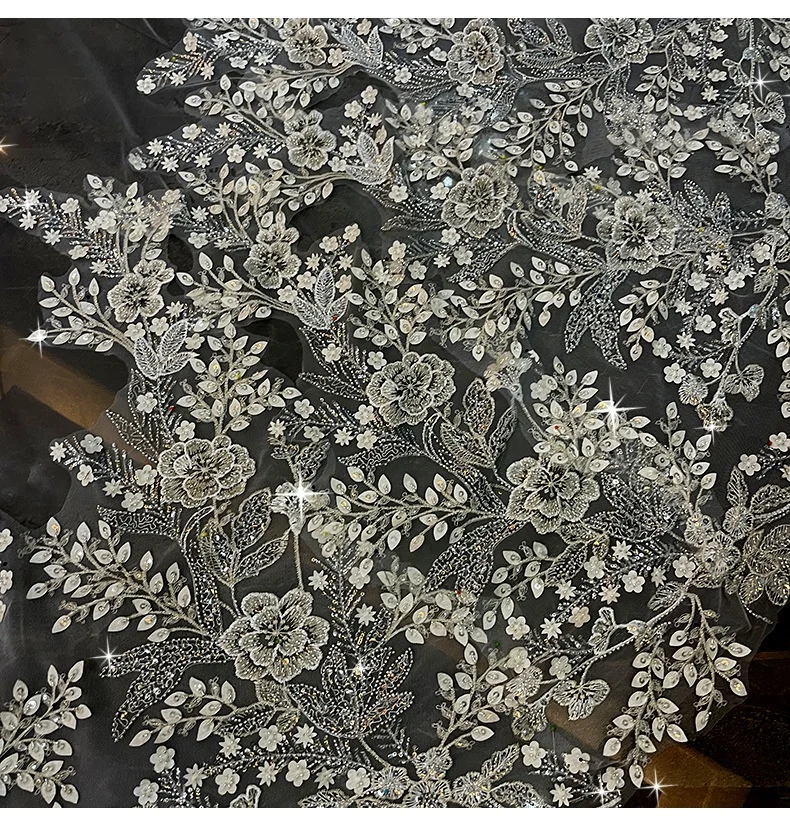 Заводская изготовленная на заказ Хрустальная вышивка бисером уникальная кружевная прозрачная свадебная вуаль Роскошная