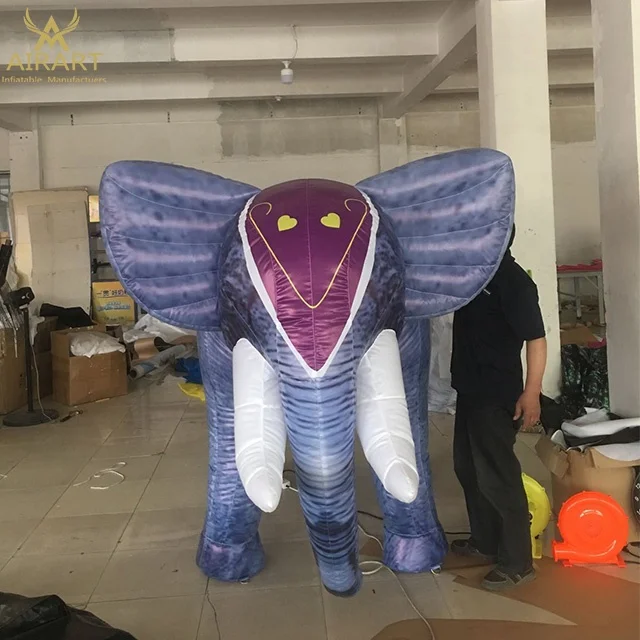 Indian Elephant Model Custom Gray Inflatable Elephant Costume for Event
