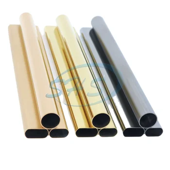 stainless steel tube manufacturer inox SS AISI ASTM A554 stainless steel Welded 201 316l golden stainless steel pipe tube 304