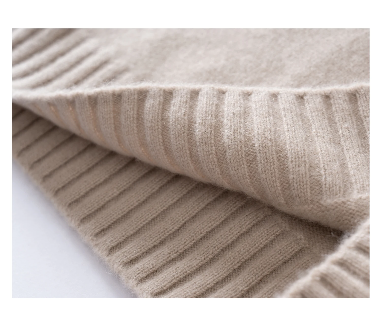 Women's cashmere sweater front detail