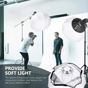 TRIOPO Lantern Softbox Light Modifier 55/65/85cm Quick Release for Sokani X100 COLBOR Godox Aputure Bowens Mount LED Video Light product image