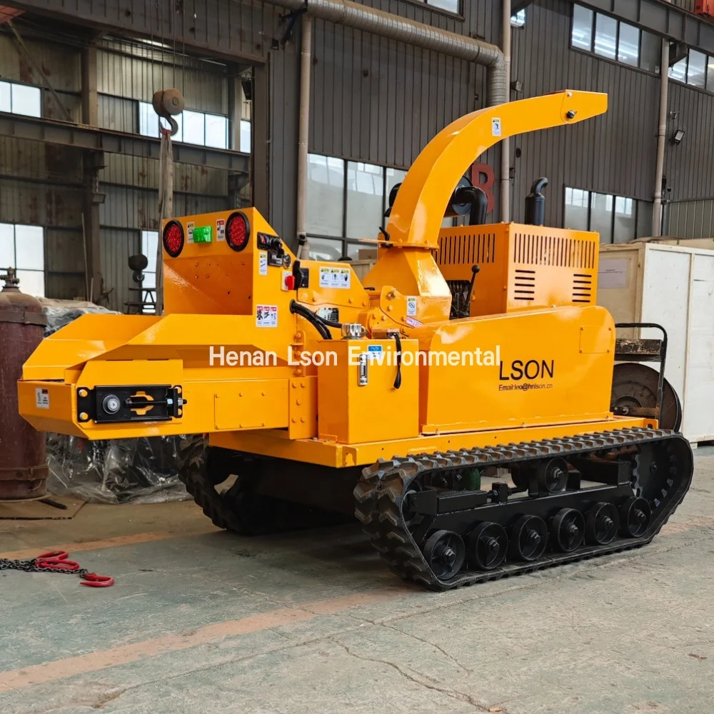 6140 Crawler 55 Hp Diesel Forestry Tree Chipper - High Capacity