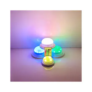 Modern Rechargeable LED Furniture Gloo Light Fixture with Remote Control ABS Body & White Shade for Hotel Spare Lighting