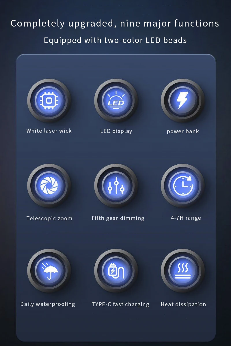 product high lumens power bank usb rechargeable zoomable led waterproof long range powerful led torches light tactical flashlights-22