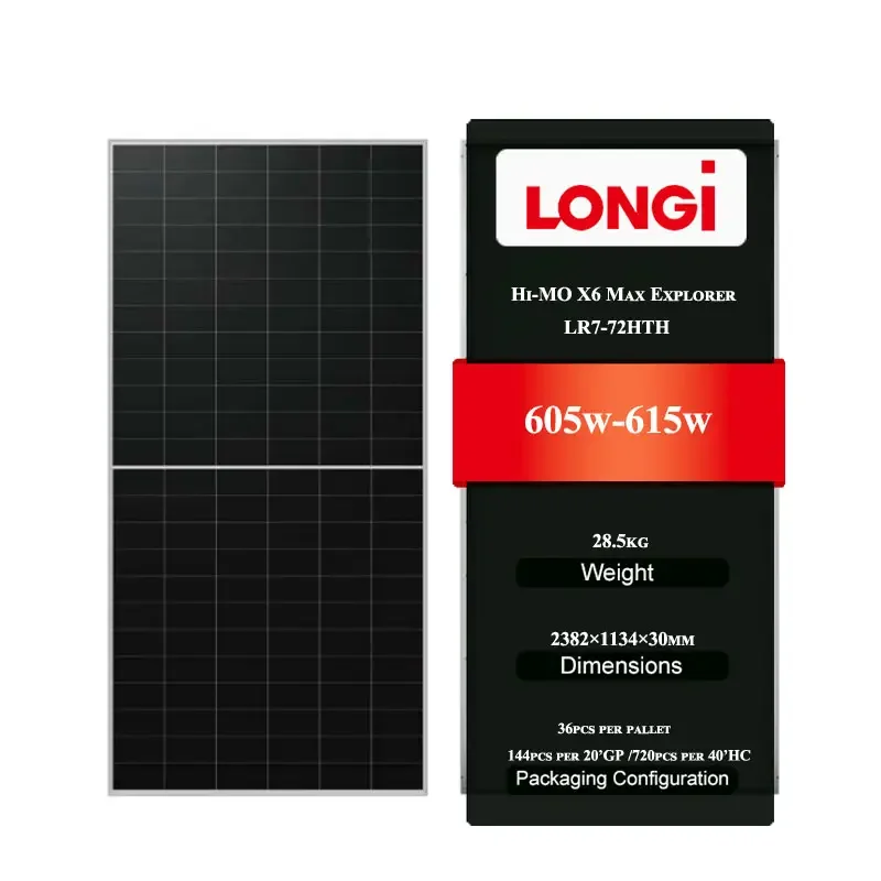 610W Longi Hi-Mo X6 Solar Panels - 22.8% Module Efficiency