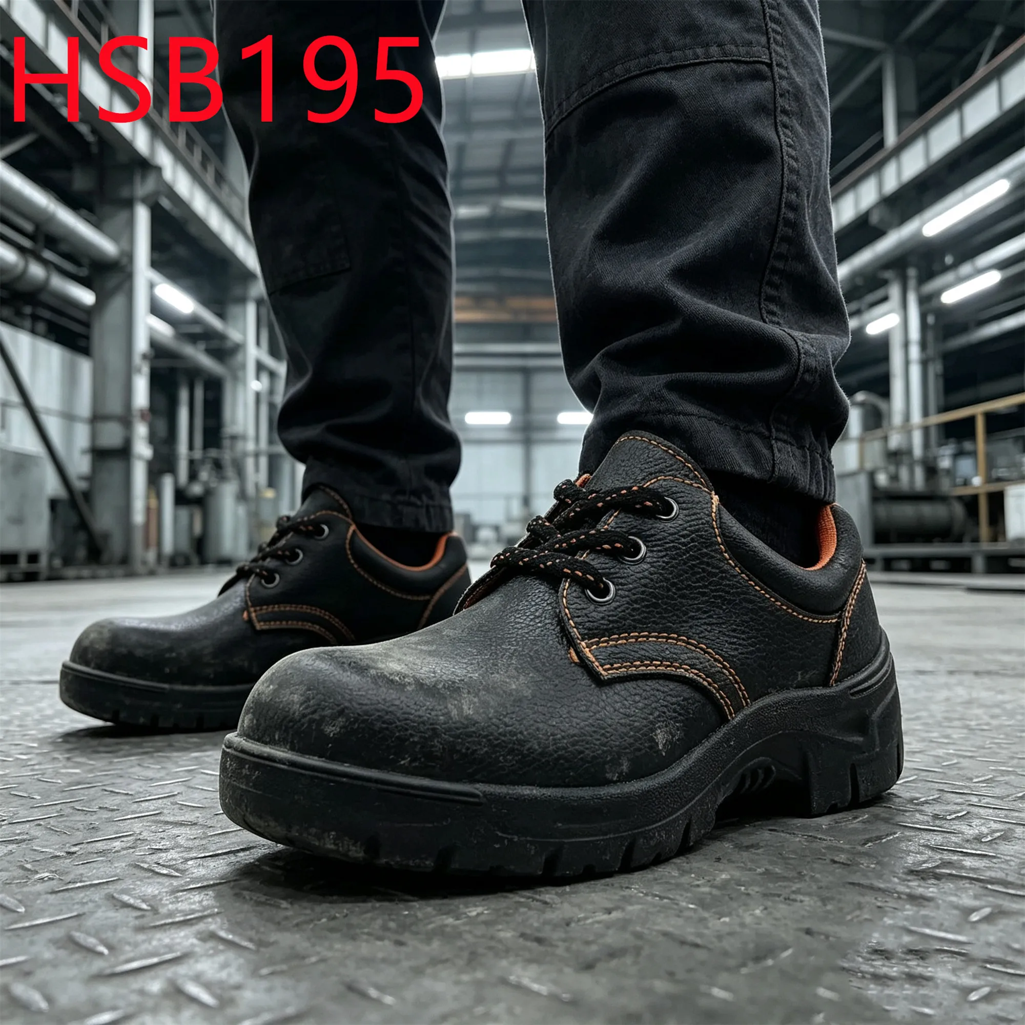 HY,Metal Working Anti-alkali PU/PU Injection Sole Safety Shoes Road Building Steel Toe Insert Hua Singh Work Boots HSB195