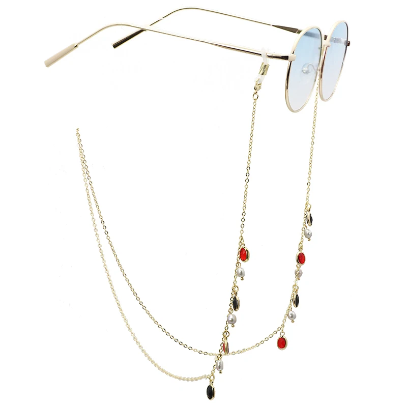 Women Shiny Gold Eyeglass Cord Sunglass Reading Glasses Eyewear Spectacles Chain 