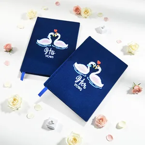 Custom A5 Spiral Hardcover Journal Notebook Personalized Paper Cover with Thermal Binding for Vows or Reading