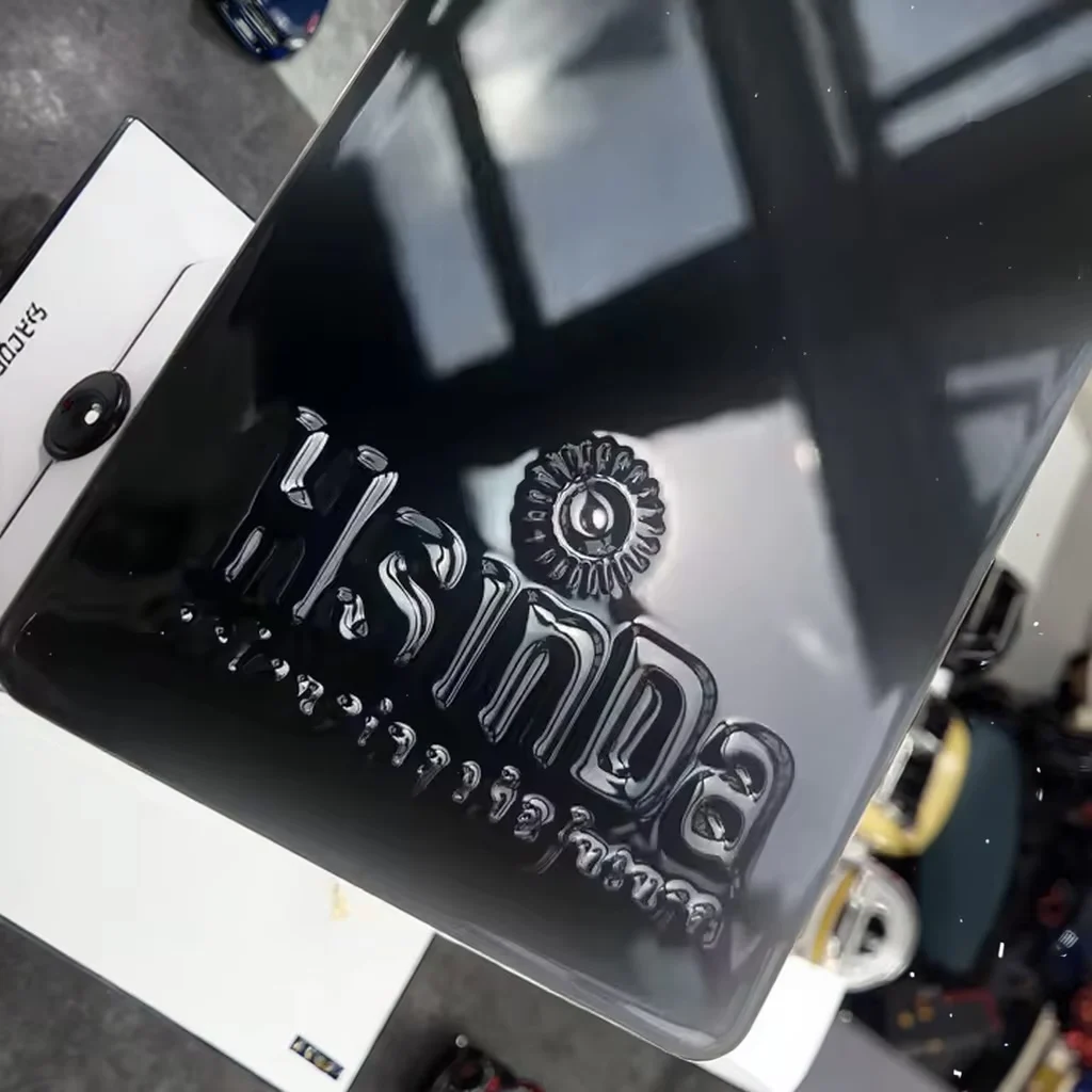 Super Mirror Black Gloss 100% Polyester Spray Car Paint Powder Coating Durable Outdoor Use details