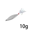 10g Silver Feather Blood Groove Hook