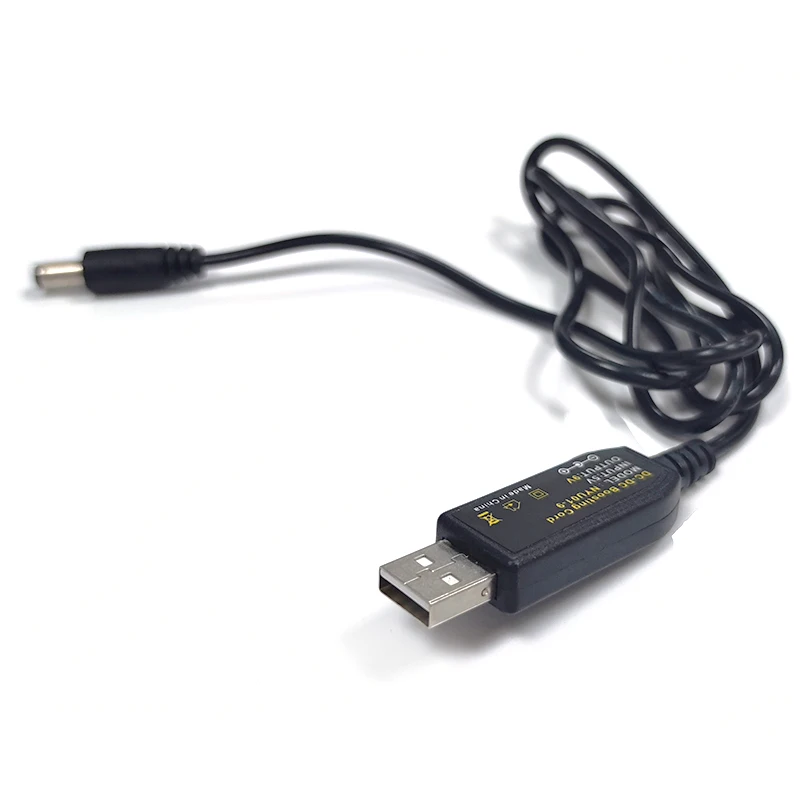 High Quality 1m Power Set up Charger 5.5x2.1 mm DC 5V to 12V USB Cable for Wifi Router Modem