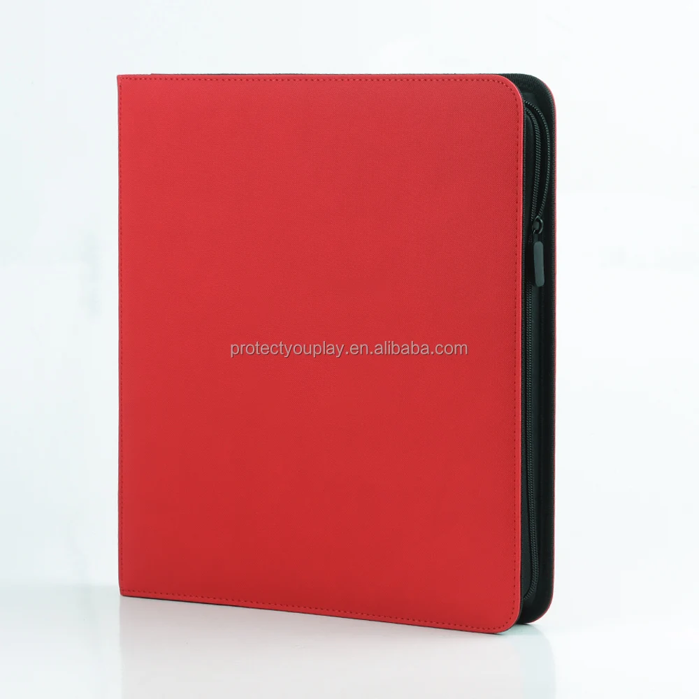 12 pocket card binder 4/9/12-Pocket PU Pink quality zip 720, 12 Pocket Ultimate Binder