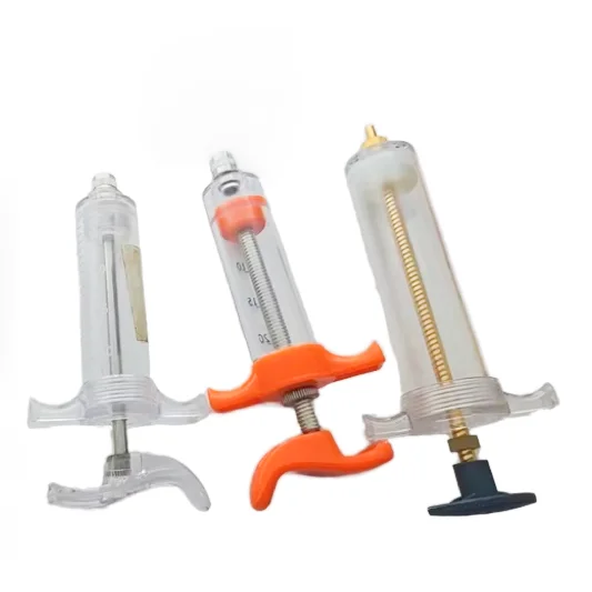 Steel and Plastic Veterinary Syringe with Dose Nut Veterinary Instrument Veterinary plastic steel syringe