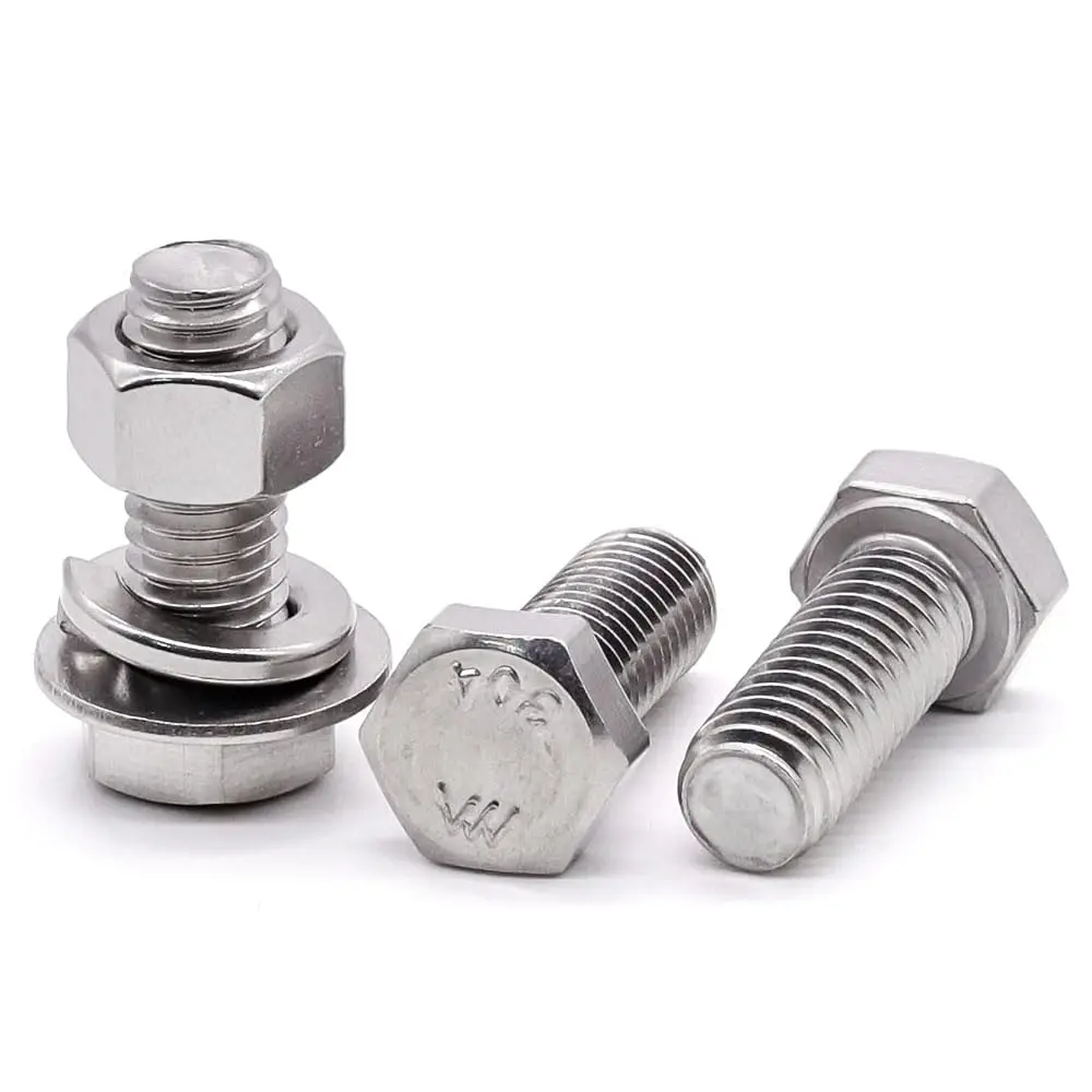 M6 M8 M10 Grade 8 Custom Stainless Steel Hexagon Ss 304 Nut and Bolts Hex Head Allen Flush Bolt and Nut Manufacturers and Fasten