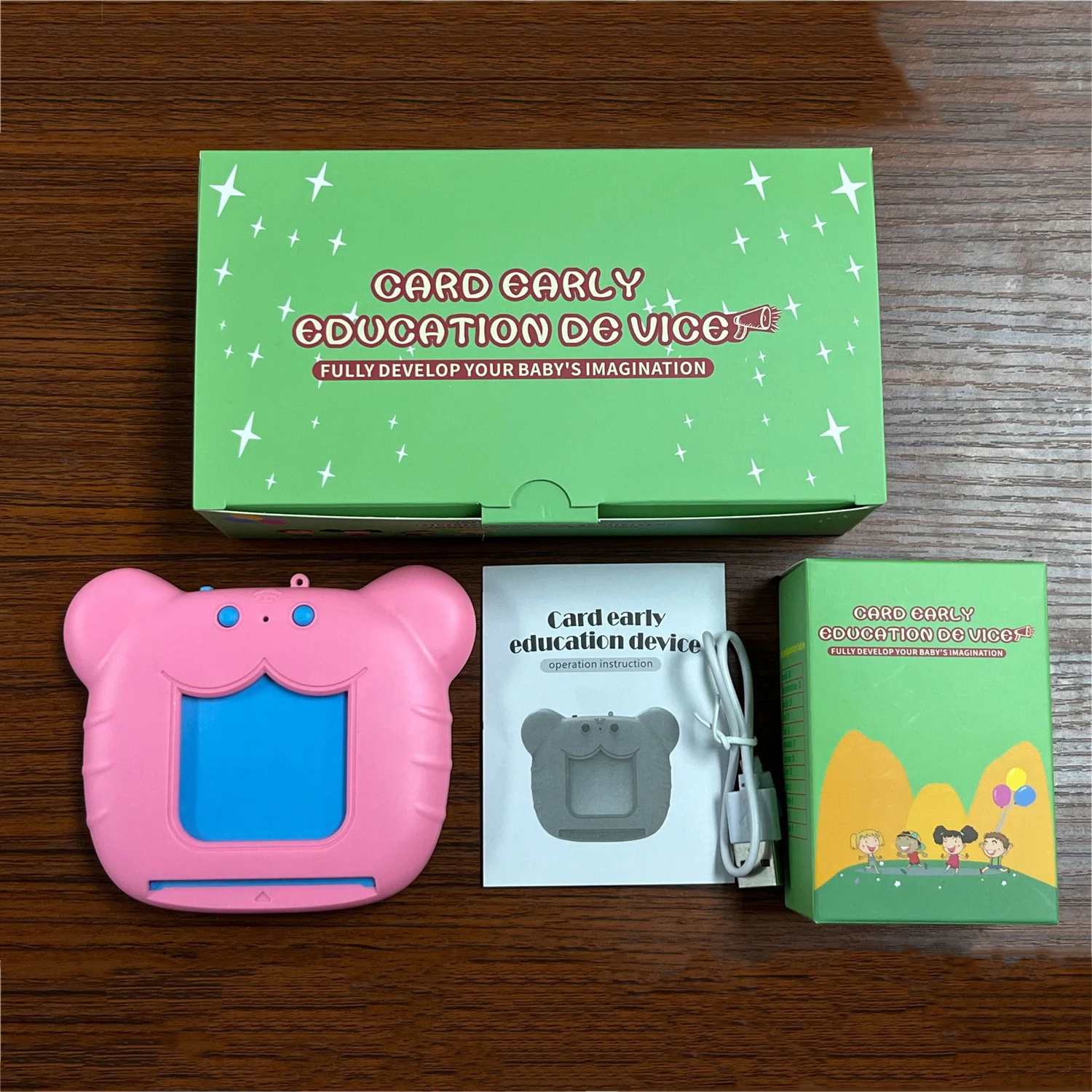 Hot pre-school education toddler phonics card readers dealer machine electronic baby learning toys alphabet talking flash cards