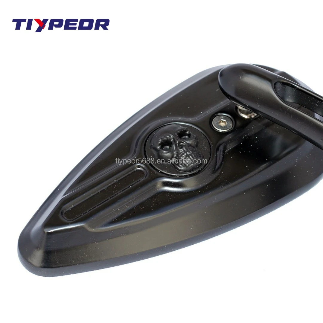product tiypeor motorcycle mirror high quality chrome convex surface handlebar side mirror for harley rear view mirror-8