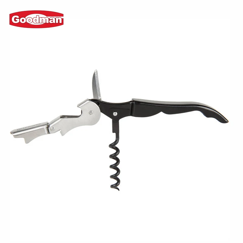 Hot sell metal waiter corkscrew bartender stainless steel beer wine bottle opener factory