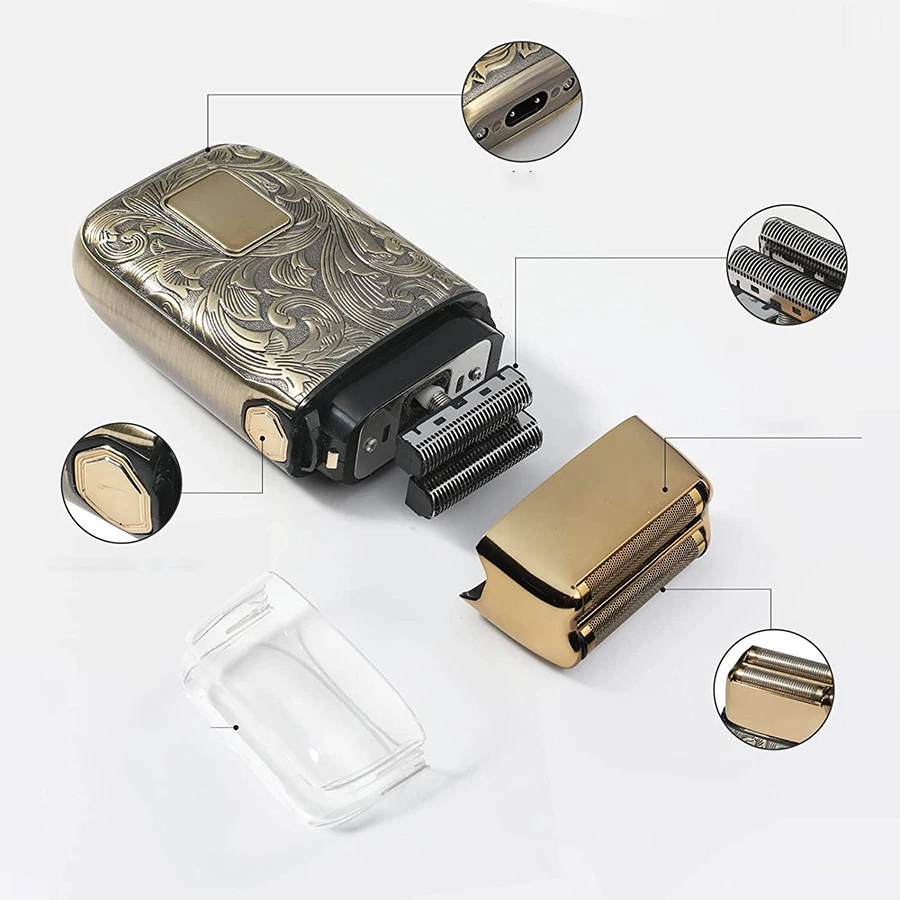 50off Reciprocating Dual Blade Digital Display Portable Electric Mini Shaver Hidden Camera
