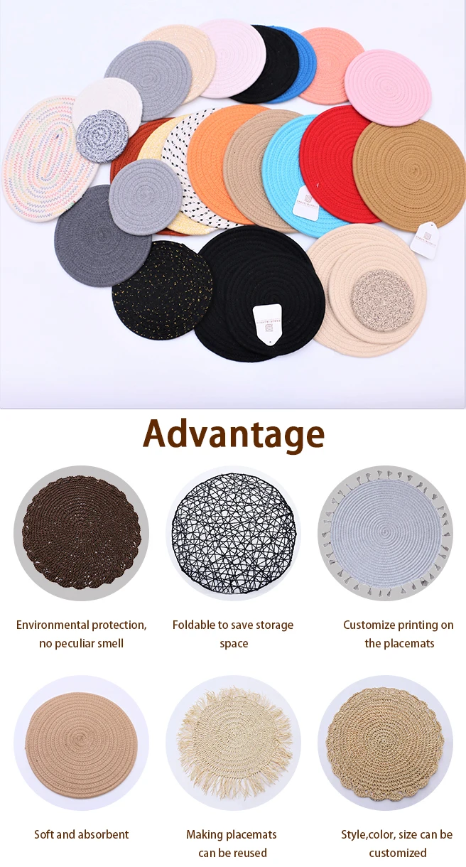 Natural Woven Water Hyacinth Round Or Square Wedding Party Christmas