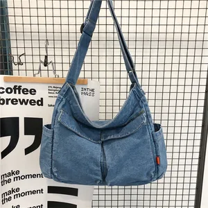 Custom New Designer Lightweight Shoulder Luxury Tote Bags Denim Shoulder Bag Branded Handbags Casual Cowboy Crossbody Bag