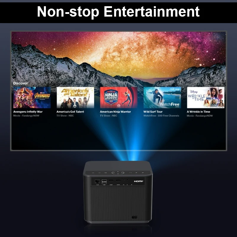 Rigal I20 Android Tv Box Dustfree Native 1080P Portable Data 450 ANSI Lumens Customized Enclosed Projector for Classroom