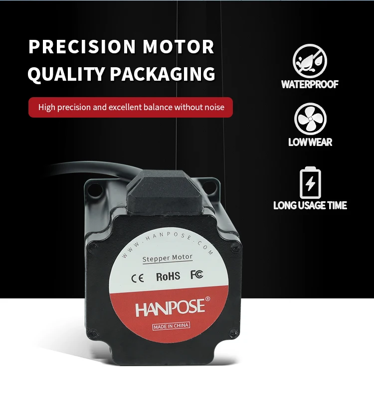 product hanpose 24v high torque 189ncm  4 lead 28a for various instrument 23hs7628 fs 18 degree waterproof  stepper motor nema23-6