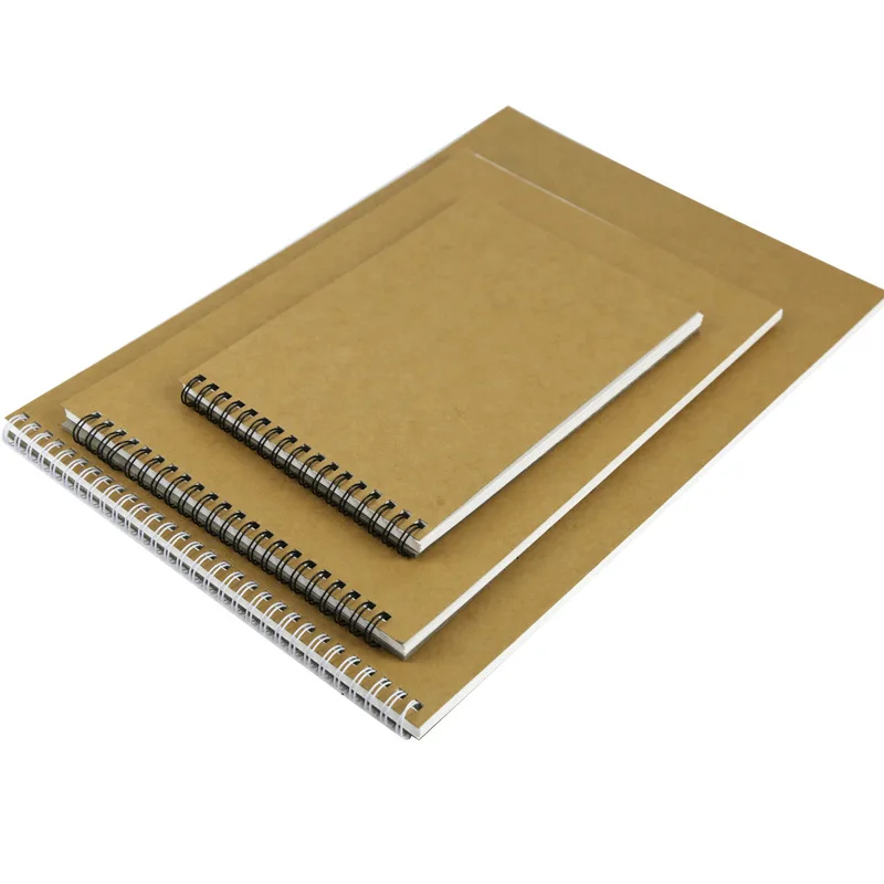A4 Student Spiral Blank Sketchbook 50 Sheets 100gsm Thicker Oil