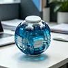 Pelota giratoria para aliviar el estrés [azul transparente]