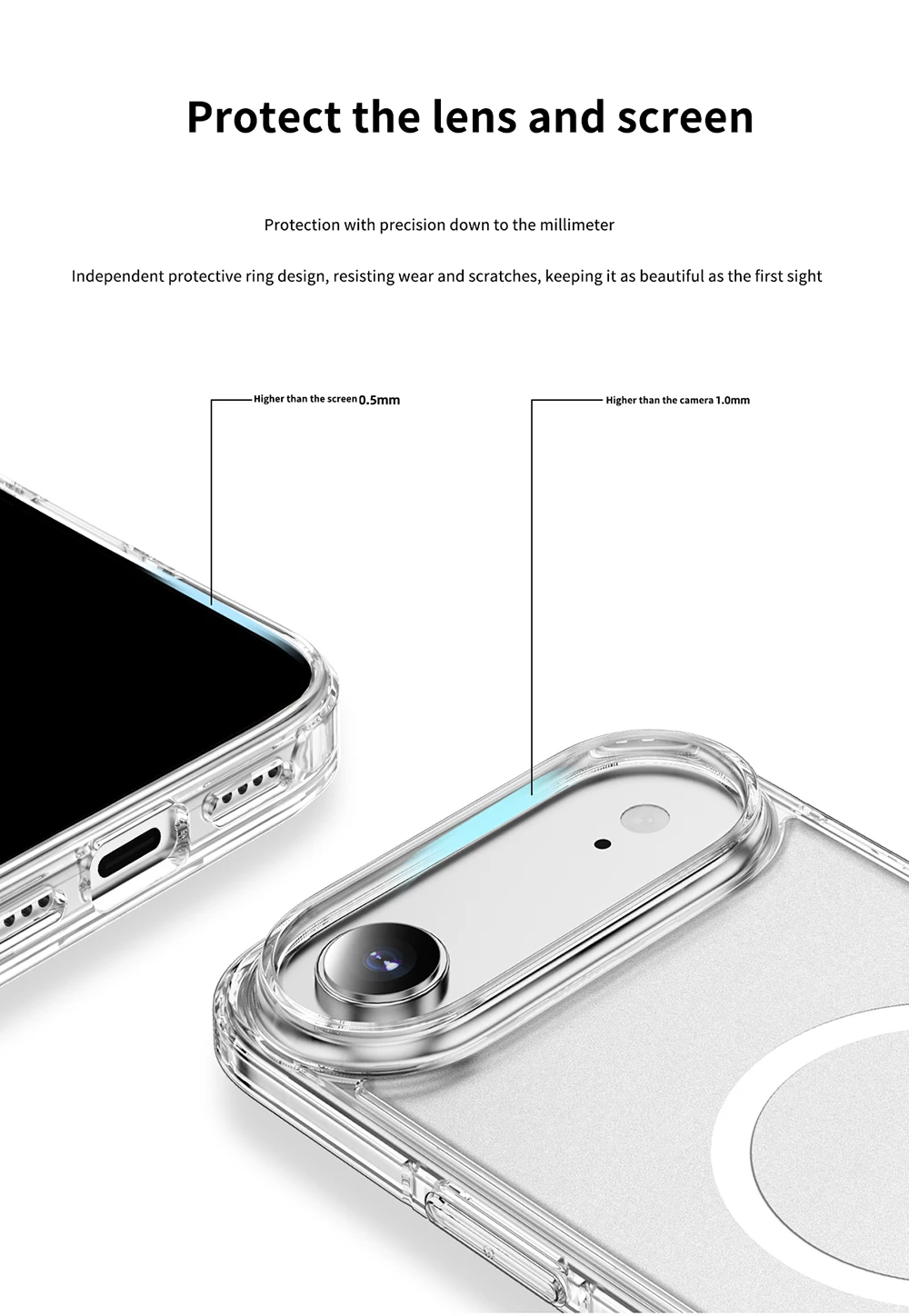 product laudtec luxury waterproof transparent magnetic mobile phone case for iphone 17 pro max 16 pro protective mobile cell cover-5