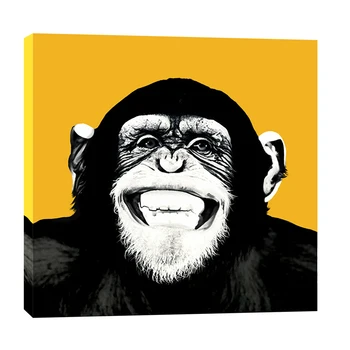 Gorilla Chimpanzee Orangutan Monkey Music Hear Animal Paintings Pop Art Living Room Wall Decorations For Home Canvas Painting