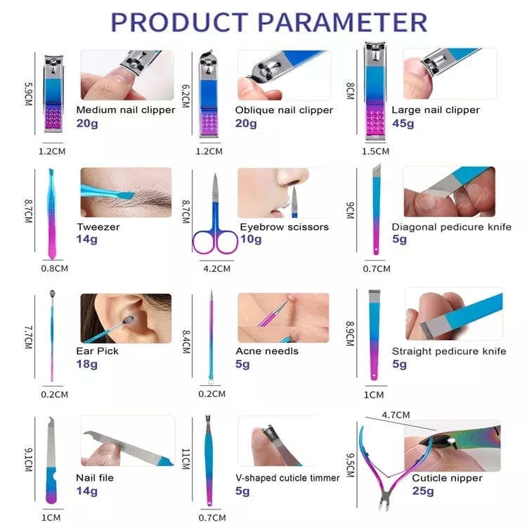 product chinese factory nail cutter set manicure pedicure tool beauty set professional757-3