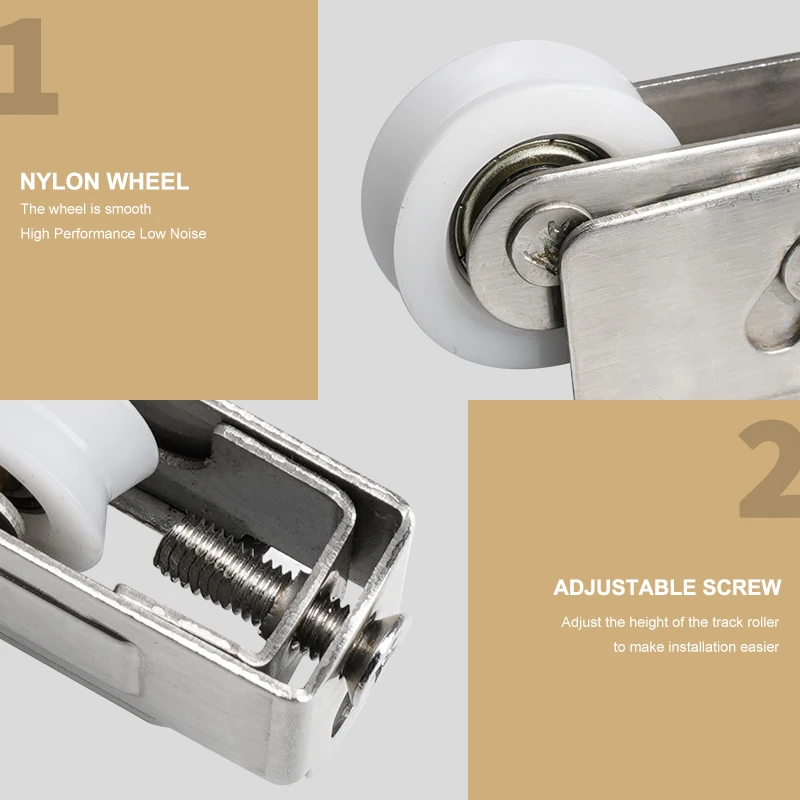Track Roller Guide for Wheels Door Wheels Sliding Door and Window Guide Roller Stainless Steel Double Wheel