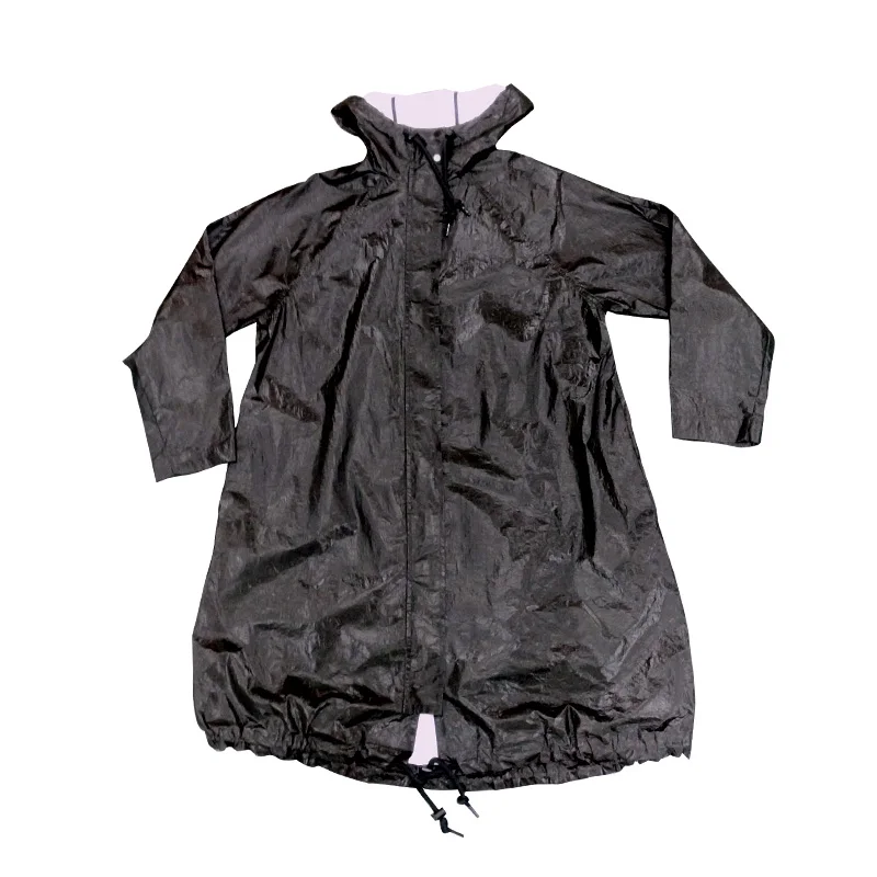 Customized Color PU Coated Screen Printed Custom Logo Waterproof High Tear-resistance Dupont Tyvek Raincoat Jackets Sizes