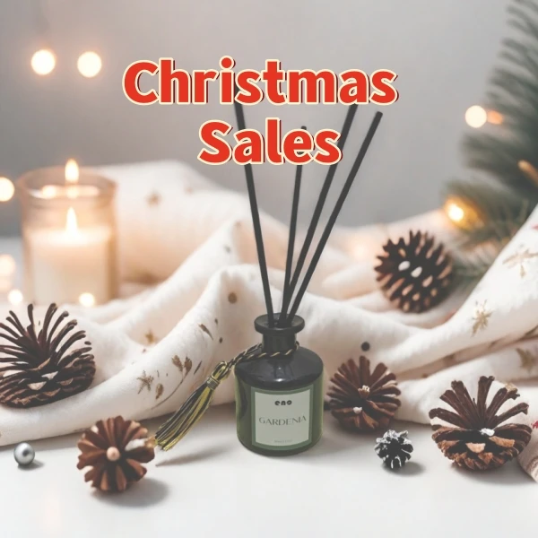 Floral Scent Reed Diffuser Black Classic 50ml Gardenia Bloom Fragrance Home Floral Scent Aroma Sets Packaging for Home