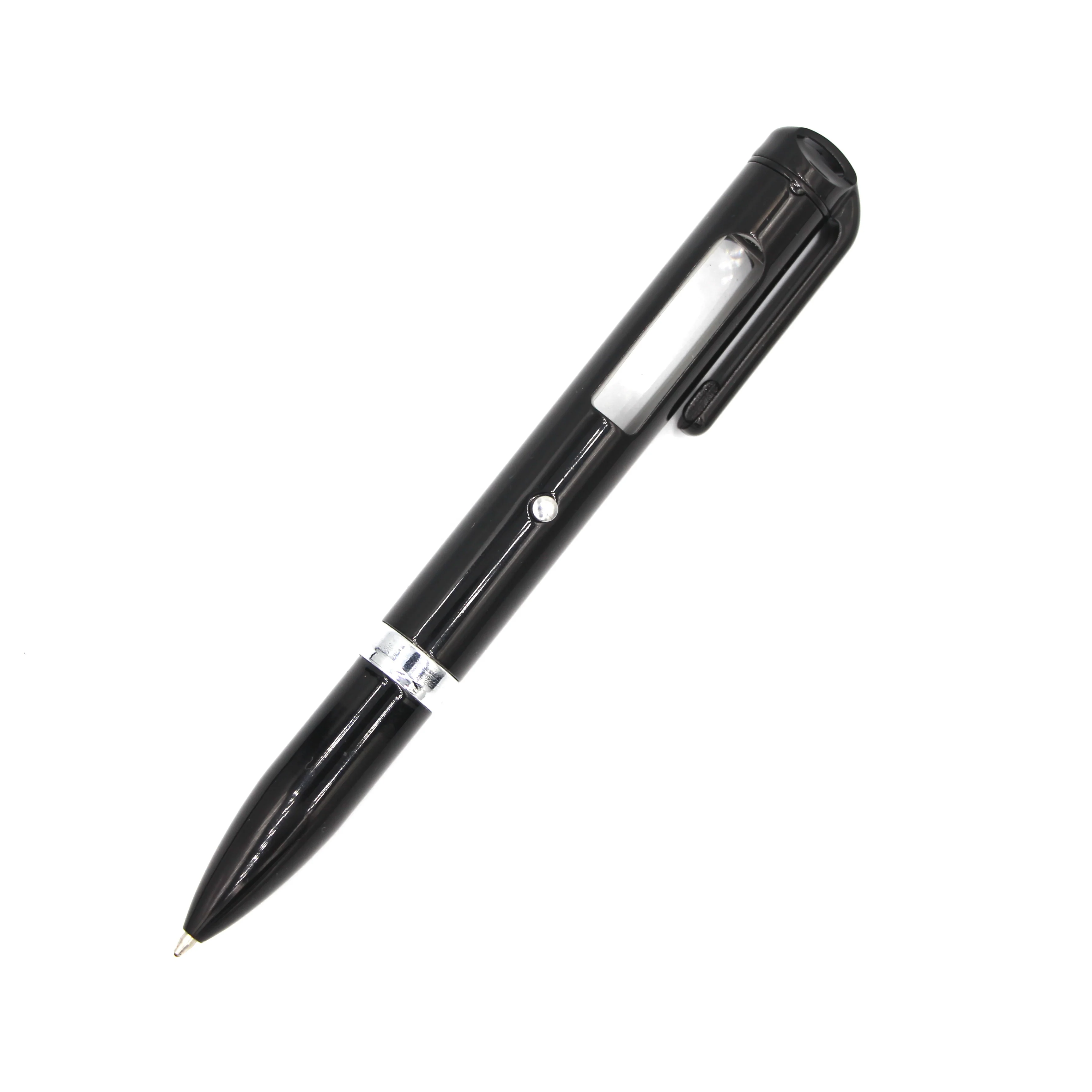 High Quality 3 in 1 Multi Function Company logo Metal  Magnifier Magnifying Glass LED Light Ballpoint Pen for Promotion Gift