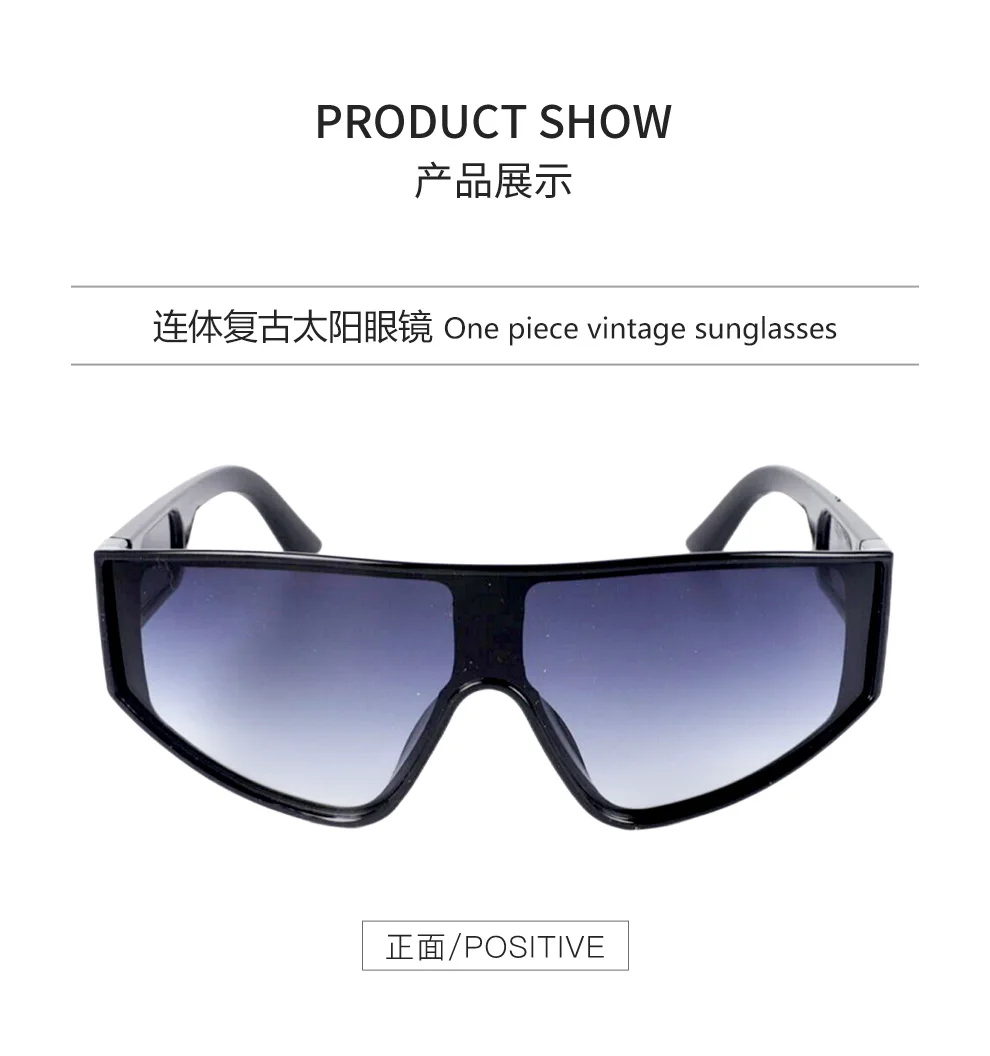 2024 New One-piece Goggles Retro Punk Casual Sunglasses Universal Cross ...