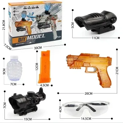 Водяной игрушечный пистолет «сделай сам» водяной гелевый для игр на открытом воздухе летняя игрушка пластиковая дальнего стрельбы детей DIY Модель