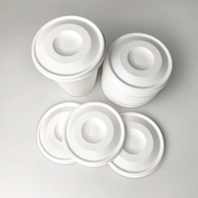 Wholesale Flat Cover Lid 16 Oz Paper Compostable Coffee Cup Lids 16oz Disposable
