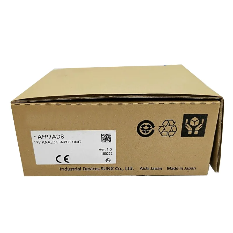 New Original AFP7AD8 Panasonic FP7 series analog input module, used for collecting analog signals such as temperature, pressure and flow in industrial PLC automation control systems.