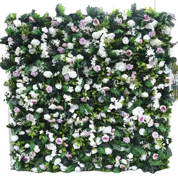Custom artificial artificial touch flower wall panel wedding door head background decorative wall